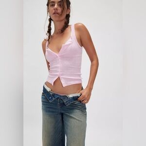 Free People End Game Pointelle Tank